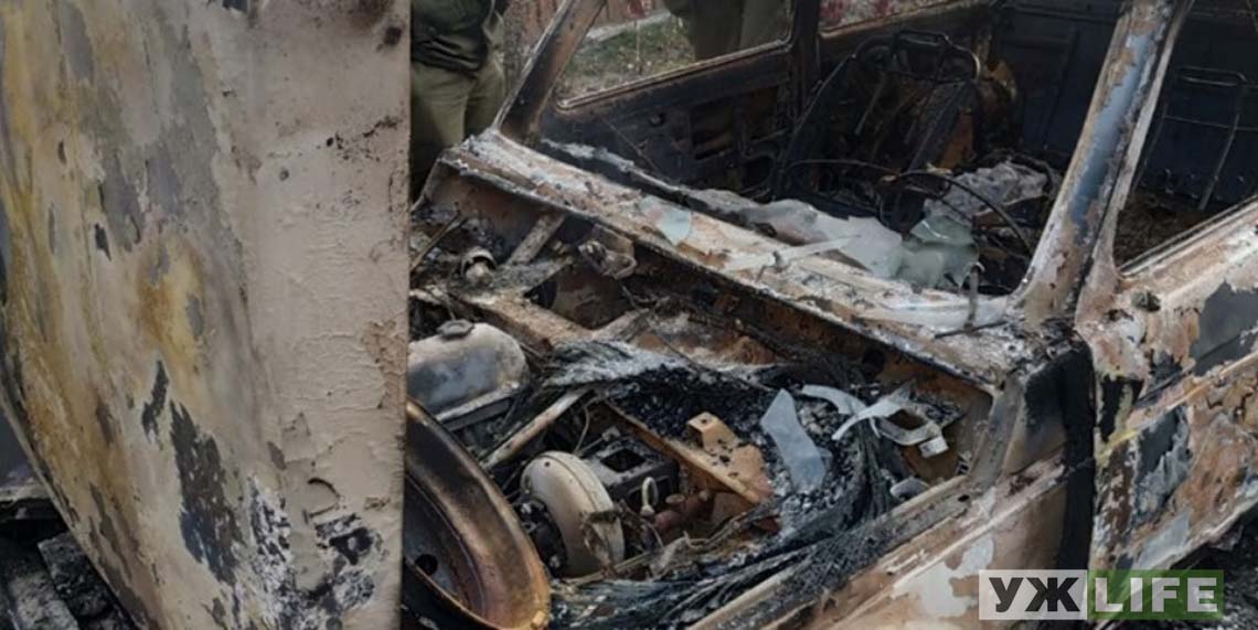 В Олевську спалили автомобіль екологів, які приїхали на перевірку лісгоспу ?ФОТО