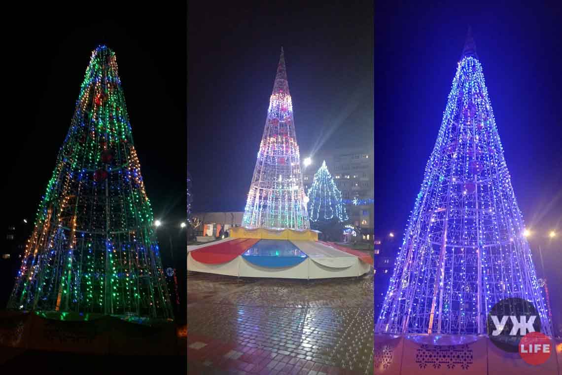 Коростенська ялинка засяяла 3D ілюмінацією
