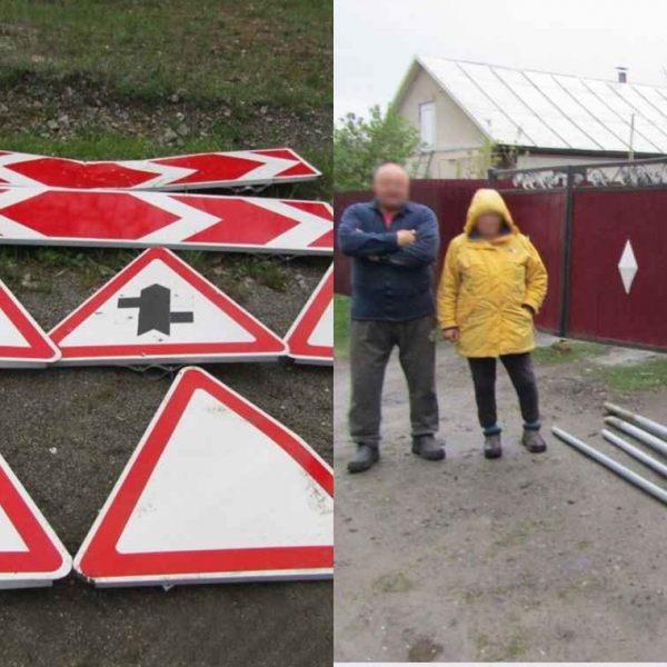 Біля села Житомирської області молодики викрали понад десяток дорожніх знаків